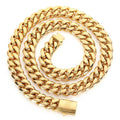 Luxury 18k Gold Plated Multi-Strand Stainless Steel Necklace Cool Men's Jewelry Weddings Gifts Parties Engagements Anniversaries