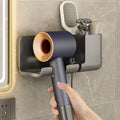 Hair Dryer Storage Rack Non Perforated Bathroom Wall Mounted Bracket Bathroom Air Duct Storage and Placement Rack Hanging Rack