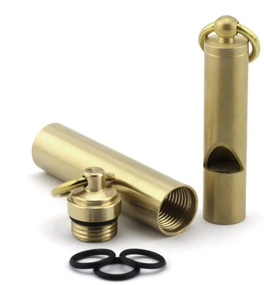 Pure Copper Whistle Outdoor Life Saving Whistle Metal Keychain Referee Training Whistle