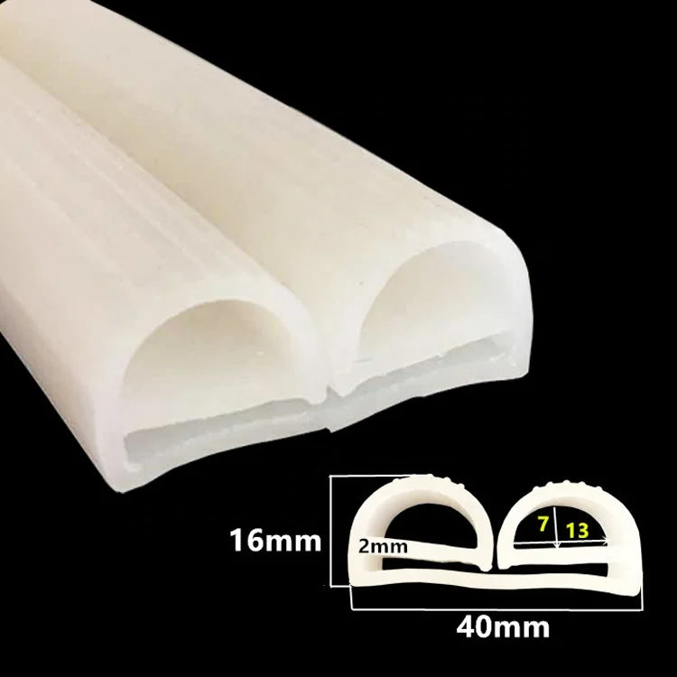 Industrial Silicone Sealing Strip Seal Gasket Cold Room Door White Double E Shape for Cold Storage