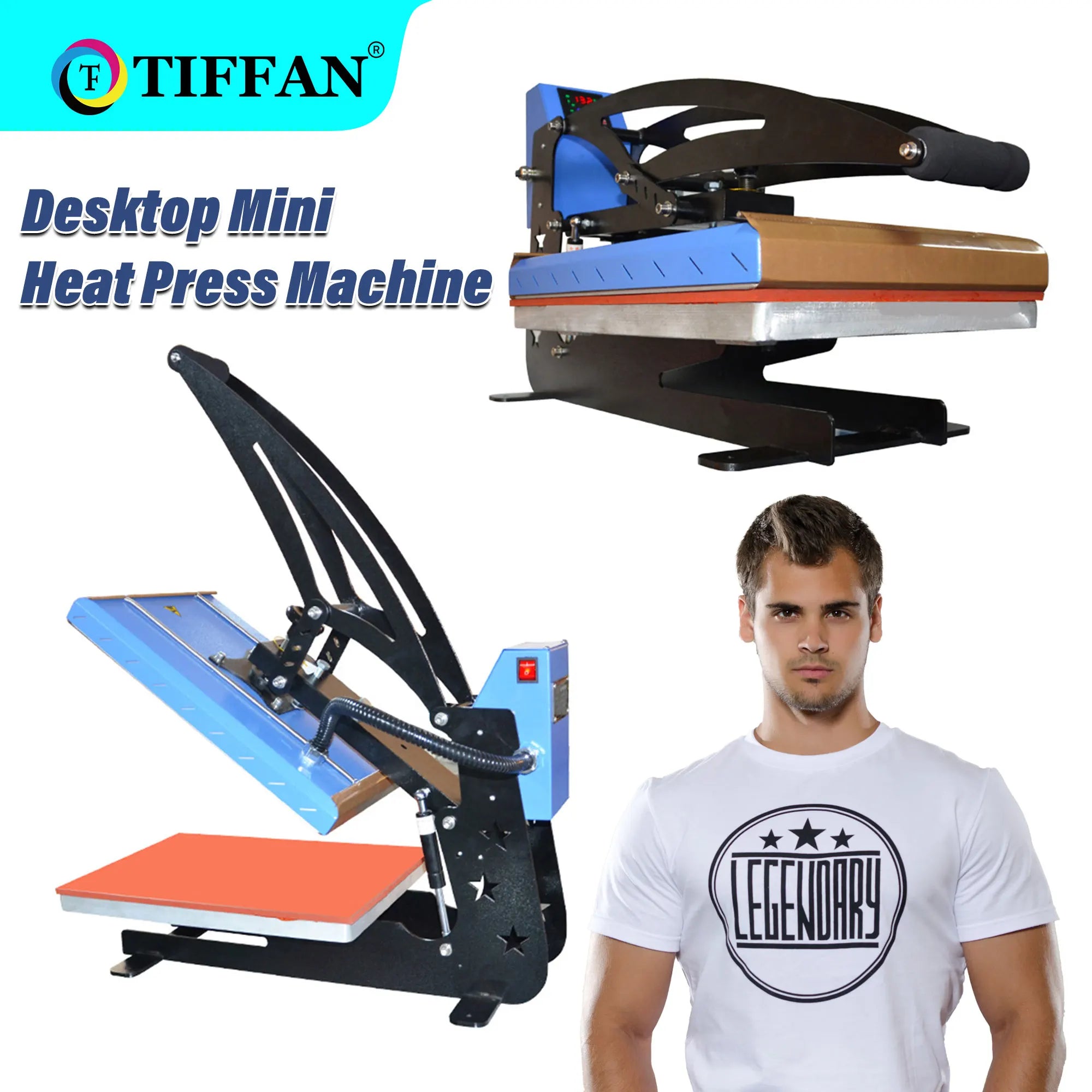 High Productivity 15*15 Inch Flatbed Heat Press Machine 8 in 1 Sublimation Heating Press Machine Post-Press Equipment