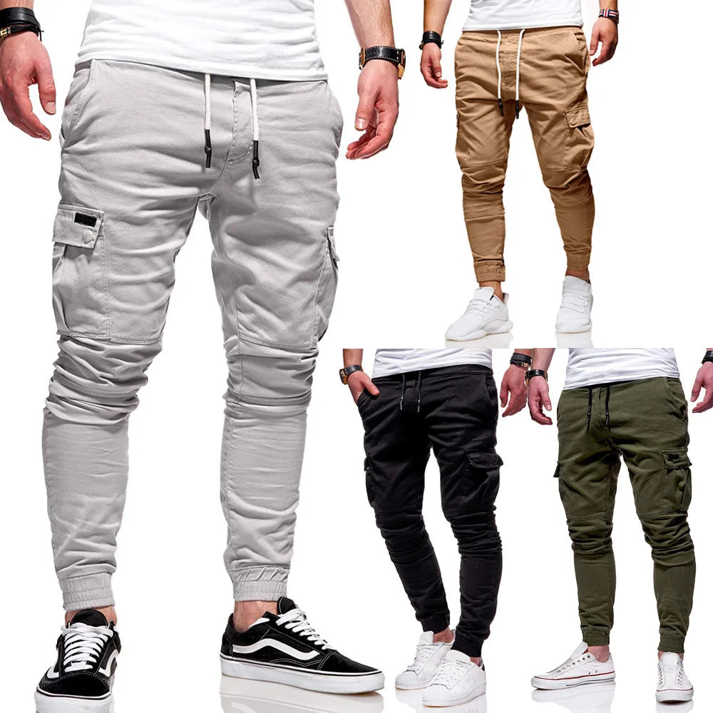 Men Sports Running Pants Pockets Athletic Football Soccer Pant Training Sport Pants Elasticity Legging Jogging Gym Trousers