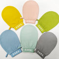 2025 New Custom Logo Viscose Exfoliating Glove Guante Exfoliante Viscose Bath Mitt Body Scrub