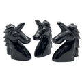 Wholesale Natural Crystal Animal Unicorn Hand Carved Black Obsidian Crystal Unicorn For Sale