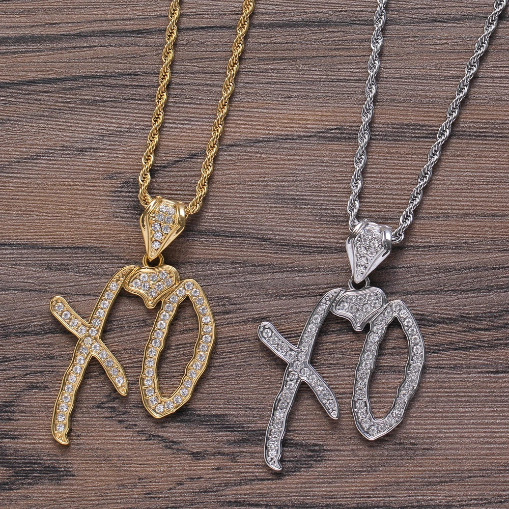 Cheap Alloy Men's Iced Letters Pendant Necklace Fashion Jewelry HIP HOP BLING BLING N344 MegaBDM
