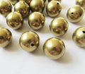 Round Ball 18mm Raw Brass Beads 1.5mm Hole Hollow Spacer Beads