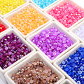 Wholesale Flat Back ABS Pearl White 2mm 3mm 4mm 5mm 6mm Half Round Straight Loose Jewelry Flatback Pearls