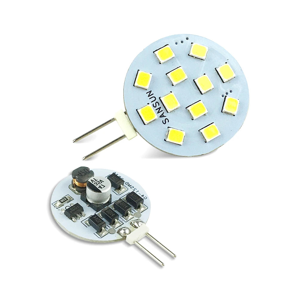 AC12V 24V Round Spotlight G4 LED Bulb 1.5W SMD2835 12leds No Flicker Downlight Bulb Boat Range Hood Lights Replace Halogen Lamp