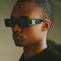 X Printed Sunglasses Designer Eyewear Shades Flat Top Rectangle Sunglasses with logo Branding