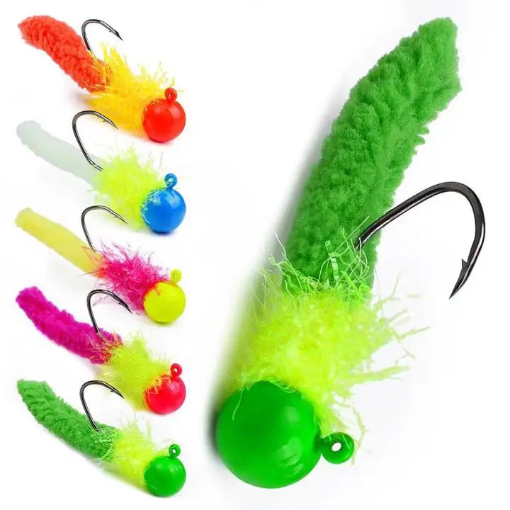 5pcs/bag Carbon Steel Offset Worm Hook Barbed Fishhook for Tuna Catfish Bass & Trout Fishing for Crank Worm Target Species