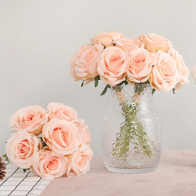 New Arrival British Rose Inspired Artificial Flower Bouquet for Wedding Christmas and Chinese New Year Decoration