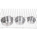 Birds Feeders Parrot Stainless Steel Cups Container With Food Bowl for Bird Cage Accessories