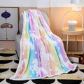 Drop Shipping Low MOQ Custom 100% Polyester Cozy Fleece Flannel Throw Blanket With Customized Design