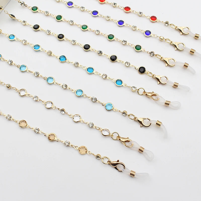 Cross Border Coloful Face Masking Chain With Jewelry and  Gold Glasses Chain  Chain for Jewelry Making Necklace