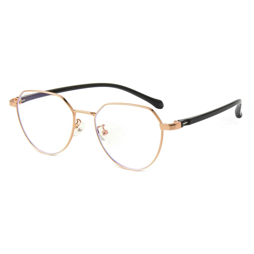 Blue Light Filter Designer Famous Brands Optical Glasses Eyeglass Women Blue Light Metal Frames for Eye Glasses