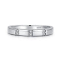 Fine Jewelry Valentine's Day Gift 925 Sterling Silver Women Fashion Micro-diamond Eternity Bands Rings