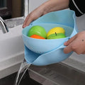 Spinning Kitchen Sink Colander Food Grade Salad Strainer Faucet Flexible Double-Layer