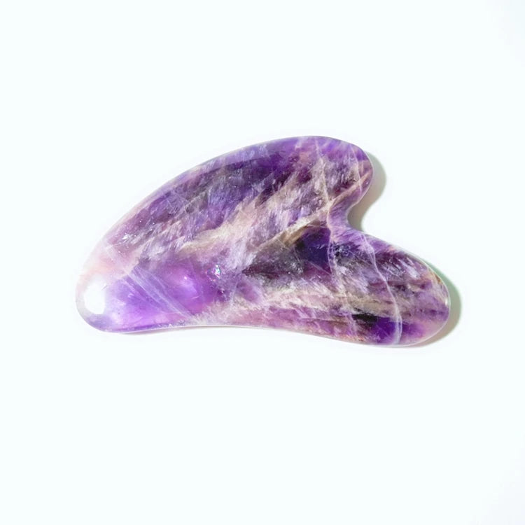 Diy 100%natural amethyst jade roller and gua sha massager stone MegaBDM