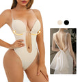 Wholesale Women's U-Plunge Seamless Thong Bodysuit Backless Body Shaper with Tummy Control and Waist Slimming Features