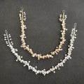 SLBRIDAL Handmade Alloy Crystal Rhinestones Pearls Bridal Hair Vine Headband Wedding Hair Accessories Bridesmaids Women Jewelry