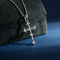 Wholesale Pendant Jewelry Rhodium Plated Plain Silver Cross God Retro Pendant 925 Sterling Silver Fine Jewelry Pendant
