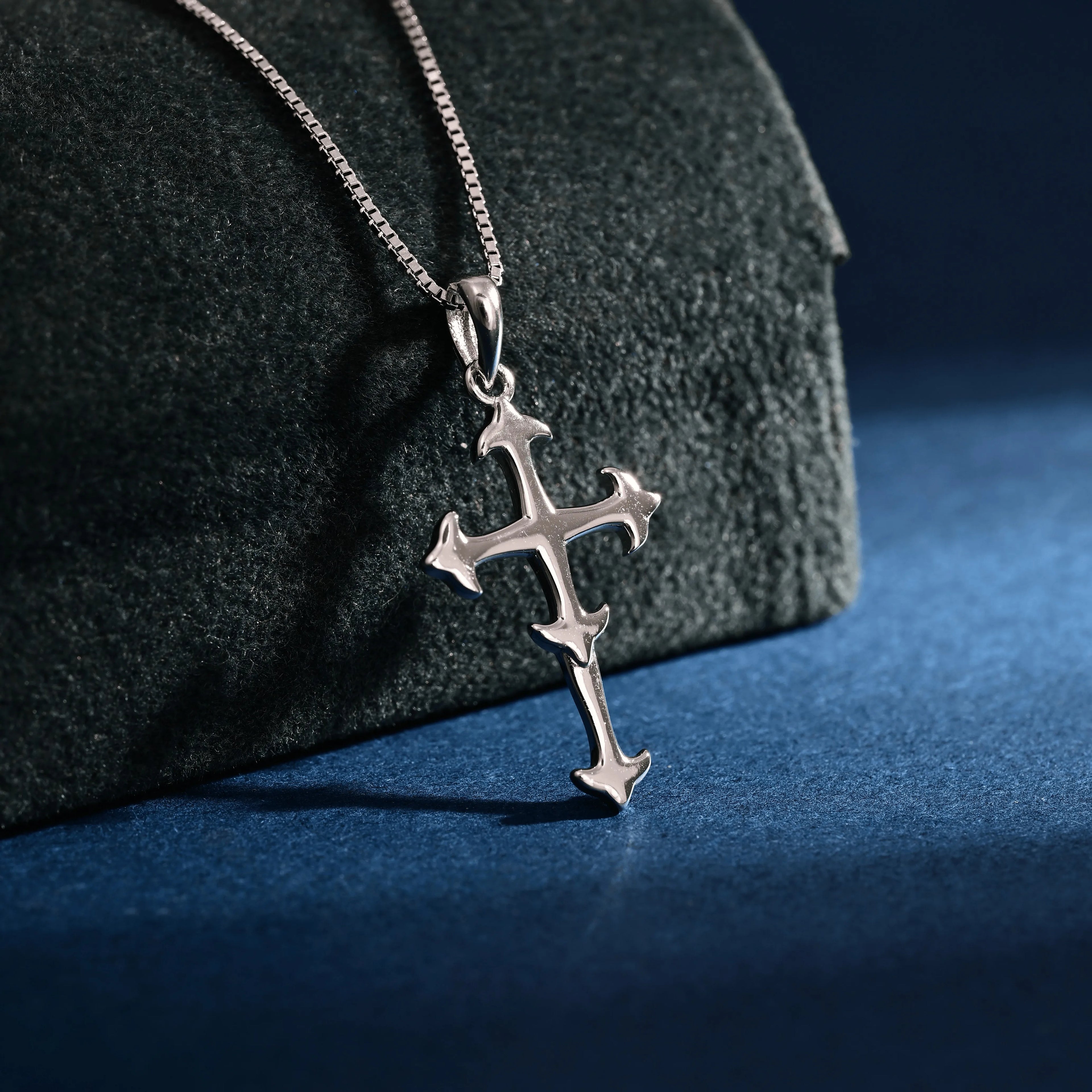 Wholesale Pendant Jewelry Rhodium Plated Plain Silver Cross God Retro Pendant 925 Sterling Silver Fine Jewelry Pendant