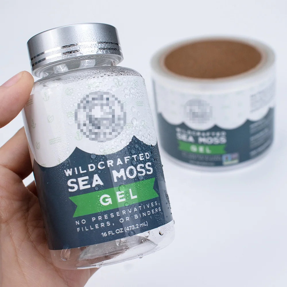 Custom Personalized Label Waterproof Moisture-Resistant Durable Private Bottle Label Roll