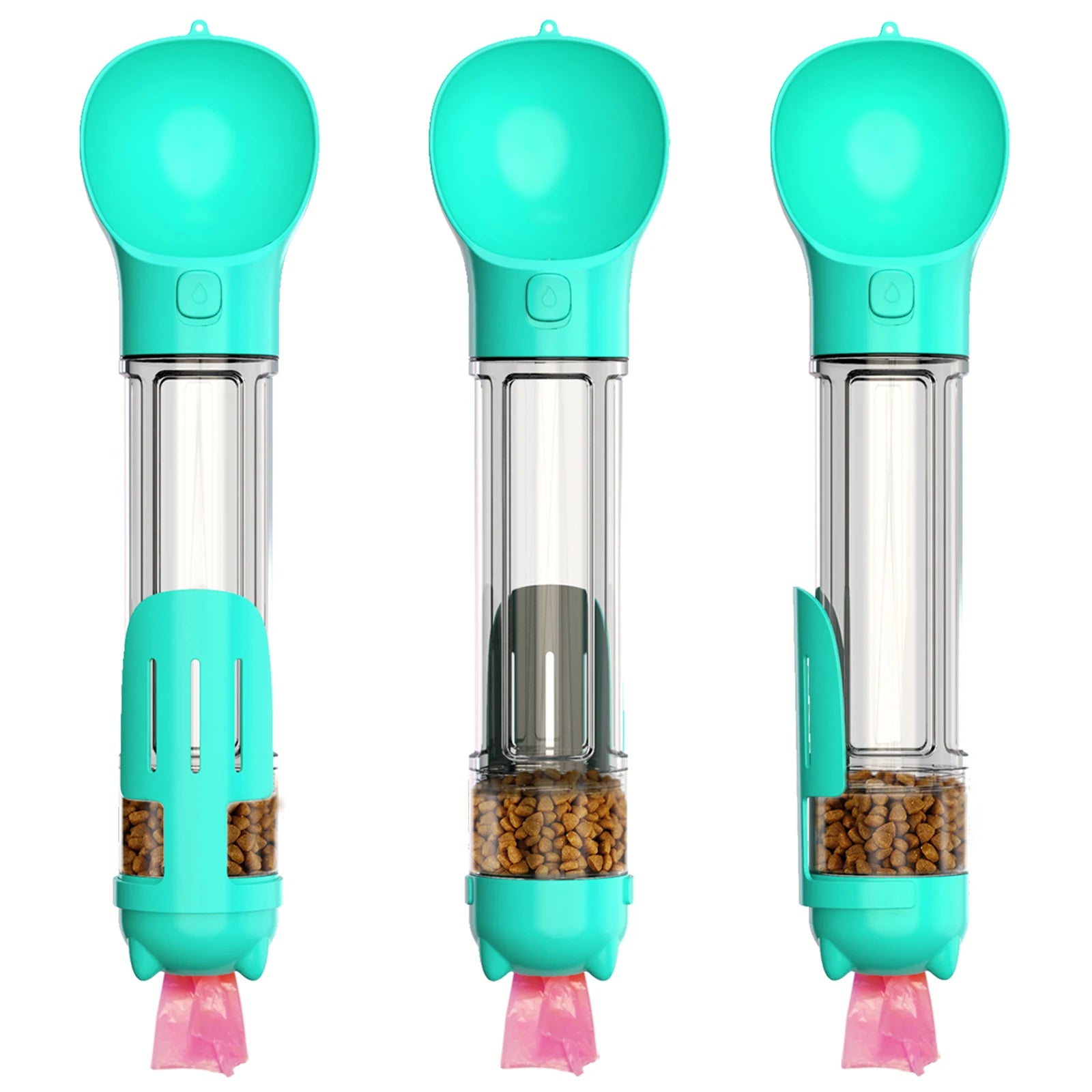 Hot Sales Pet Water Bottle 4 in 1 Multifunction Outdoor Portable Dog Feeder Water Bottle