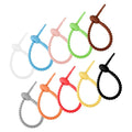 Colorful Silicone Strap Tie Twist Cable Ties Reusable  Zip Adjustable Bag Sealing Clip  All-Purpose Strap Ties