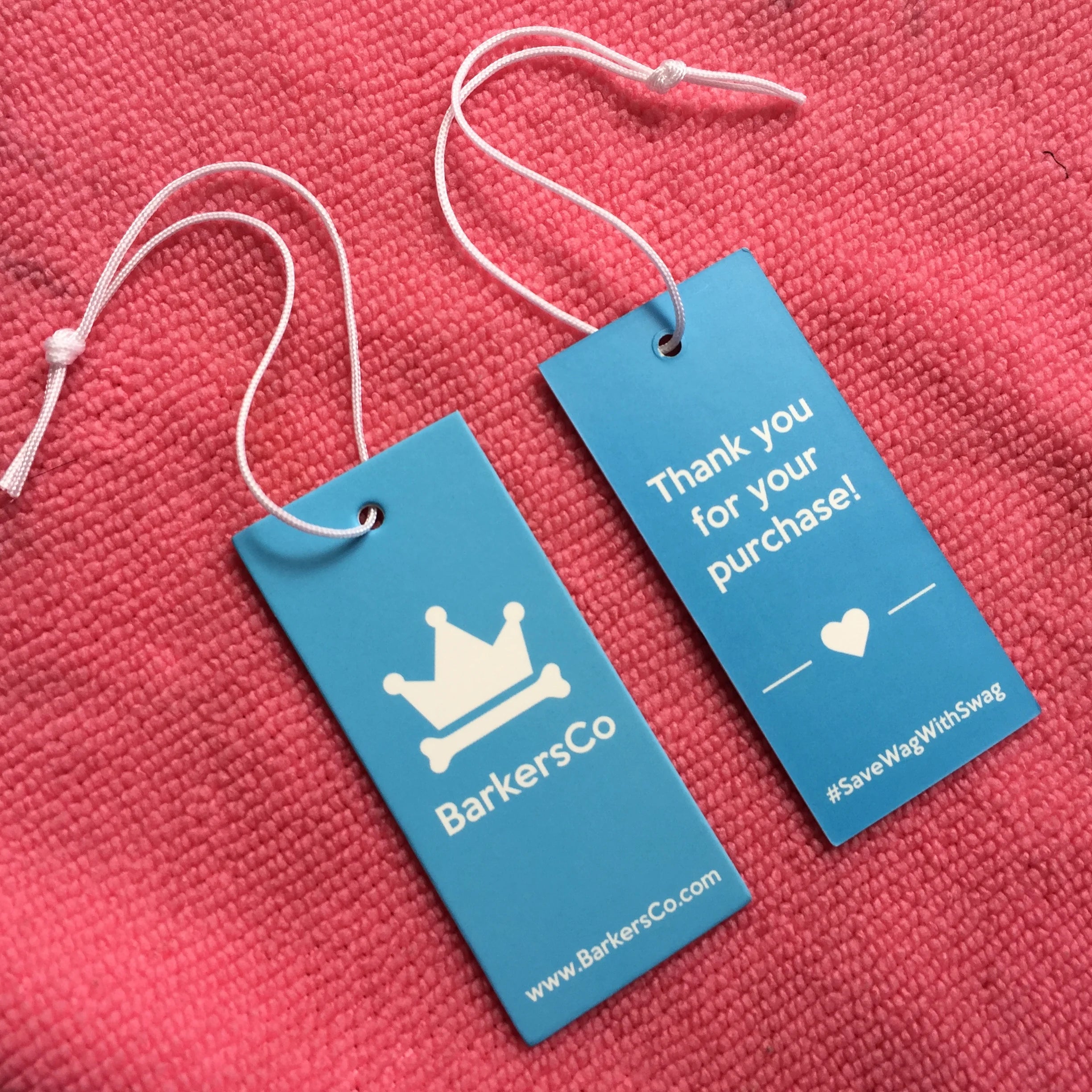 Fashionable Navy Blue Paper Hangtagwaterproof Thick Paper Swing Tag for Swimwear