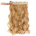 One Piece Invisible Hair Extensions 22 Inch Natural Wavy Hairpieces for Women 5 Clips in Hair Extensions Heat Resistant Fiber