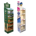 Custom Logo Supermarket Foldable Cardboard POP Snack Display Rack Stand Carton Cardboard POS Food Floor Retail Display Stand