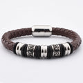 Personalized Jewelry Tan Brown Leather Wide Wristbands Cool Mens Leather Bracelets