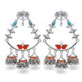 Ancient Silver Color Brass Alloy Hobemian Boho Jhumka Indian Bridal Jewelry Earrings Women China Manufacturer Supplier