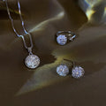 Shangjie OEM Conjunto De Joyas Platinum Plated Jewelry Copper Lady Bridal Wedding Jewelry Sets Women Dainty Zircon Jewelry Sets