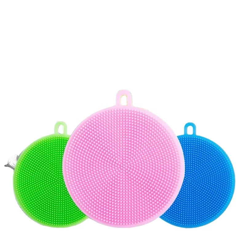 Multifunctional Silicone Dishwashing Brush Non-Stick Oil Kitchen Rag for Washing and Dishes Insulated Silicone Mat
