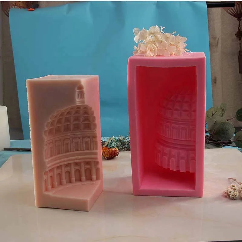 B-5001-Roman Architectural Dome Creative Home DecorationResin Silicone Candle Mold Aromatherapy Candle DIY Material for 3D Mould