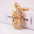 Jewelry Promotional Customized Metal Animal Lovely Color Diamond Lobster Key Chain