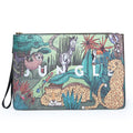 Korean New Clutch Bags Trendy Cartoon Mobile Phone Bags Pu Leather Envelope Pouch Zipper Clutches Bag
