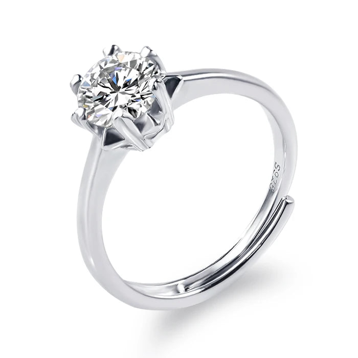 Classic Design 925 Sterling Silver Gemstone Rings Cubic Zirconia Jewelry Gemstone Wedding Ring