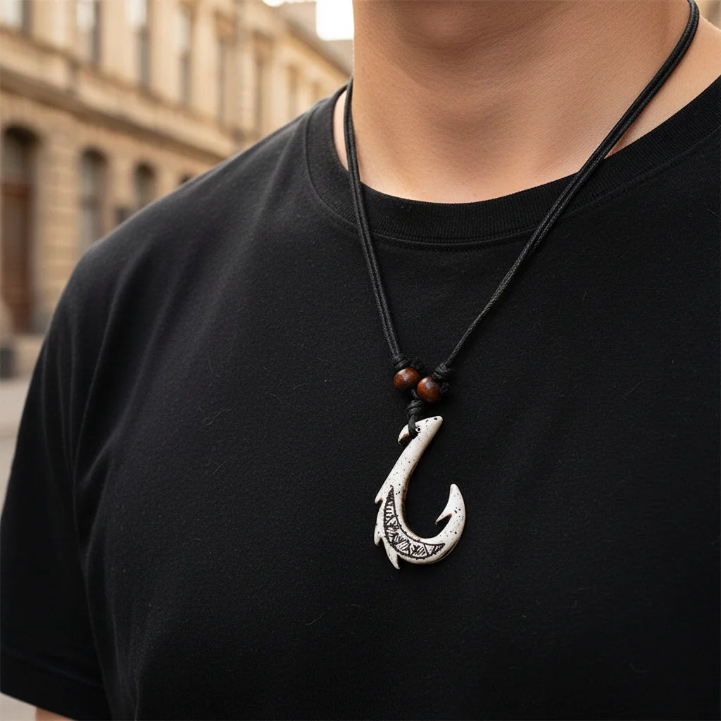 Fashionable Vintage Short Necklace with Resin Hook Men's & Women's Wedding Party Gift Wholesale Jewellery Pendant