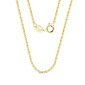 SC06 14K Gold Plated 18Inches Italy Cable Chain 925 Silver Necklace