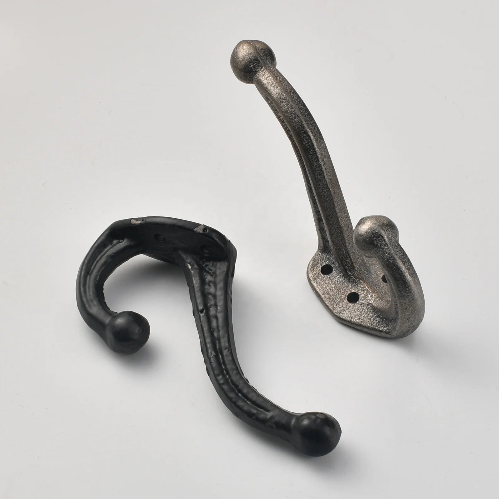 Industrial Vintage Cast Iron Wall Hooks Rustic Door Back Coat Hooks for Heavy Duty Hanging Entryway Bathroom Decor