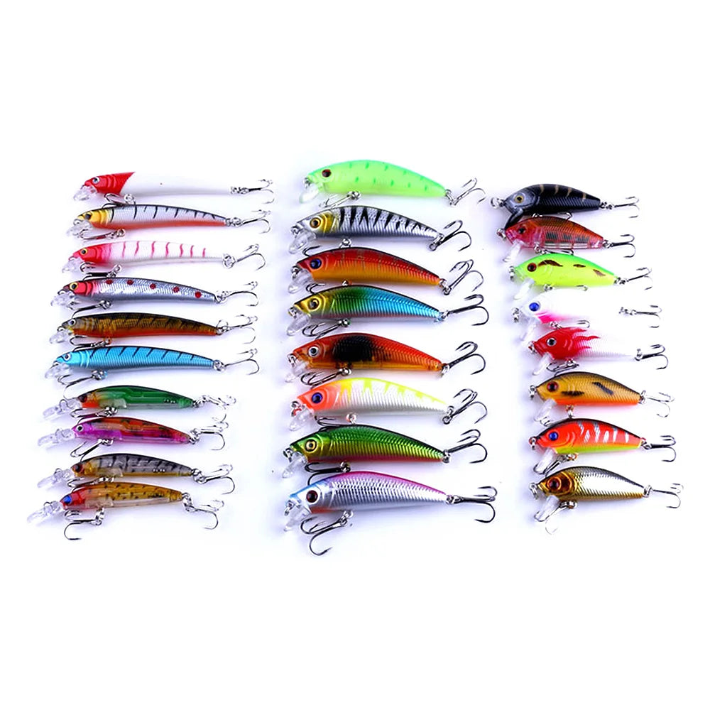 Hengjia 26 Pieces Hard Plastic Baits Set Minnow Fishing Lure Kit Fishing Combo