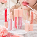 Wholesale 24 Colors Non Sticky Private Label Moisture Glossy Matte Glitter Shimmer Vegan Cruelty Free Pink Glossy Lip Gloss