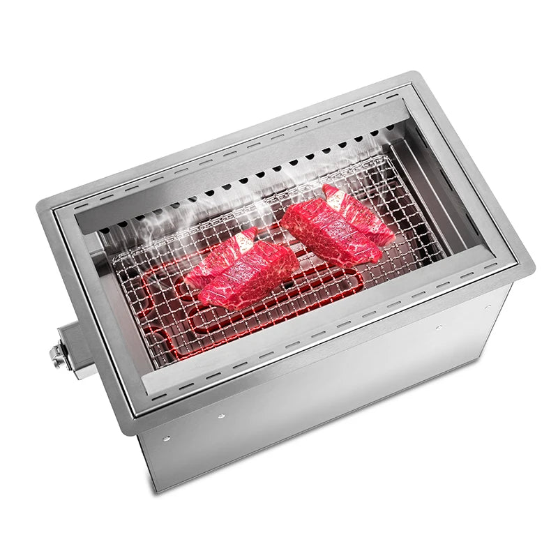 Korean Electric Bbq Grill Restaurant Tabletop Electric Grills Embedded Barbecue Grill