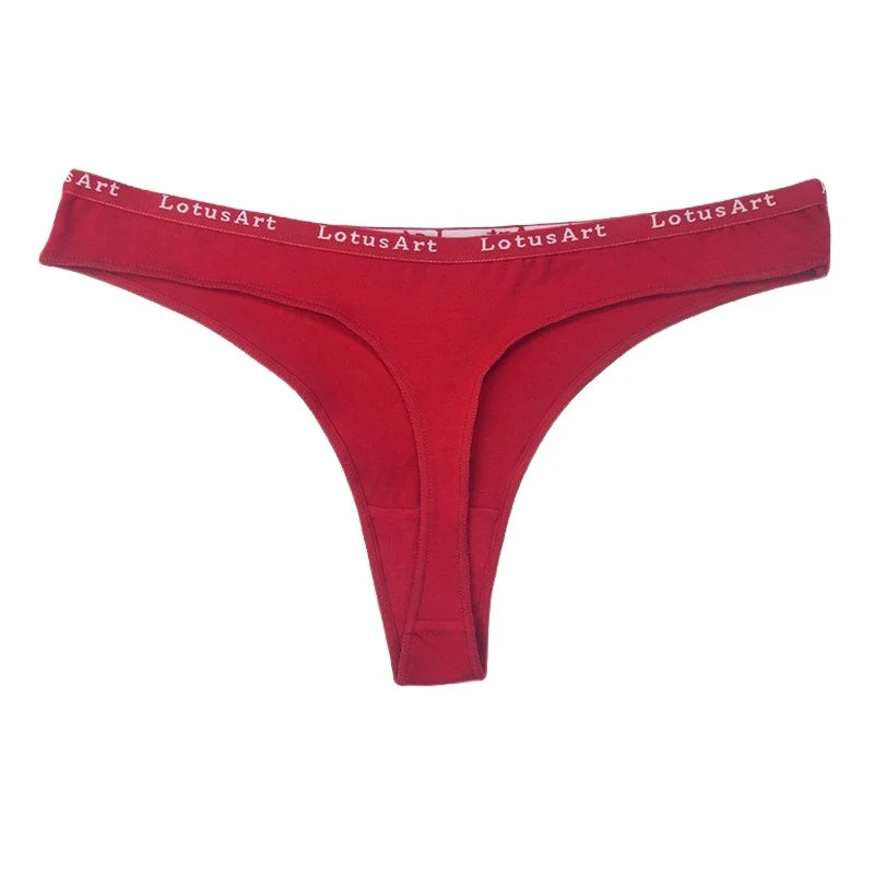 Plus Size Women Normal Underwear Panties Pure Organic Cotton Low Waisted Colorful High Cut Solid Color