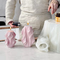 H-0572 Geometric 3D Silicone Mold for Candle Making Twirl Pillar Resin Mould Epoxy Resin Casting Molds DIY Candle Handmade Soap