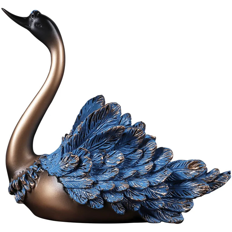 Swan Resin Ornament Exquisite Modeling Garden Ornament Decoration Household Gift Home Furnishing Resin Crafts