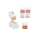 New Arrival Square Fat Short Lip Gloss Containers Tube Pink White Cosmetic Liptint Bottle Private Label 4ml Lipgloss Wand Tubes